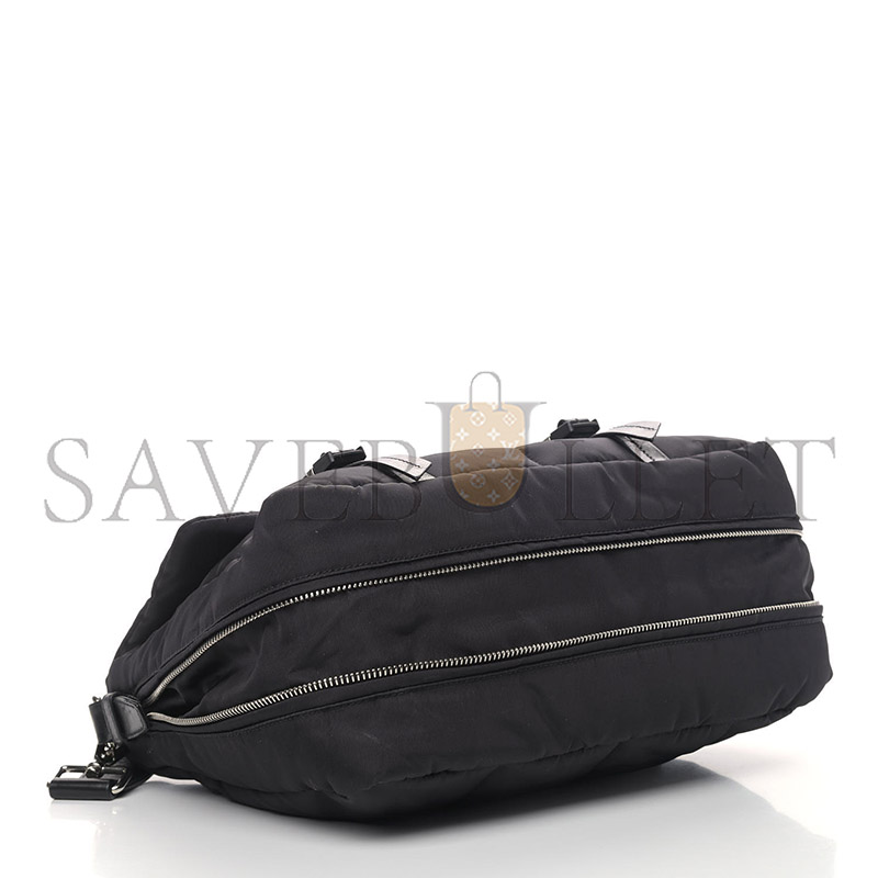 PRADA TESSUTO NYLON BOMBER MESSENGER BLACK 1BH618 (27*23*10cm) 